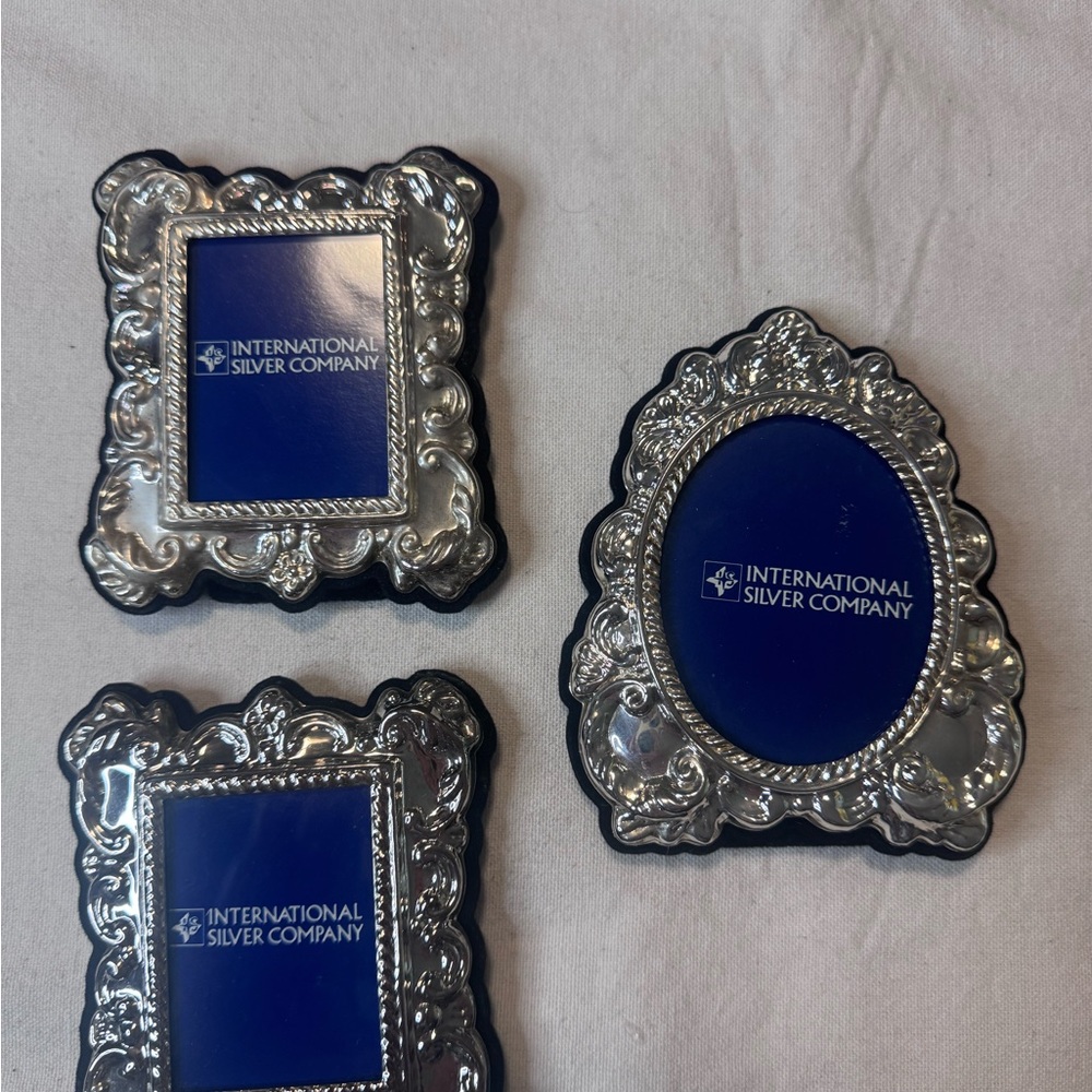 International Silver Company Vintage Silver Plated 2x3 Picture Frames
